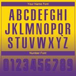 Custom Gold Purple Soccer Uniform Jersey, Long Sleeve Fade Fashion Shirt Custom Gold Purple Sublimation Long Sleeve Fade - Image 5