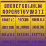 Custom Gold Purple Soccer Uniform Jersey, Long Sleeve Fade Fashion Shirt Custom Gold Purple Sublimation Long Sleeve Fade - Image 4