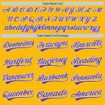 Custom Gold Purple White Baseball Jersey - Authentic Design, Personalized Team Apparel Custom Gold Purple-White Authentic - Image 4