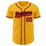 Custom Gold Red-Navy Authentic Baseball Jersey for Men - Personalized Sports Apparel Custom Gold Red-Navy Authentic Baseball - Image 2