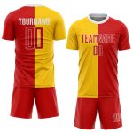 Custom Gold Red-White Soccer Uniform Jersey for Sublimation Fashion Style Custom Gold Red-White Sublimation Split Fashion - Image 2