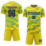 Custom Gold Royal Light Blue Soccer Jersey - Sublimation Away Uniform Custom Gold Royal-Light Blue Away Sublimation Soccer - Image 2