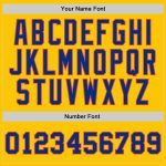Custom Gold Basketball Jersey - Authentic Royal-Orange Throwback Design Custom Gold Royal-Orange Authentic Throwback Basketball - Image 3