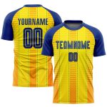 Custom Gold Royal Orange Soccer Jersey - Sublimation Uniform for Team Sports Custom Gold Royal-Orange Sublimation Soccer