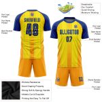 Custom Gold Royal Orange Soccer Jersey - Sublimation Uniform for Team Sports Custom Gold Royal-Orange Sublimation Soccer - Image 3
