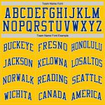 Custom Gold White Basketball Jersey Authentic Throwback Design Custom Gold Royal-White Authentic Throwback Basketball Jersey - Image 4