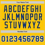 Custom Gold White Basketball Jersey Authentic Throwback Design Custom Gold Royal-White Authentic Throwback Basketball Jersey - Image 3