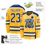 Custom Gold Royal-White Hockey Jersey for Men | Personalized Team Apparel Custom Gold Royal-White Hockey Jersey - Image 3