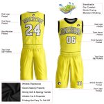 Sublimation Basketball Jersey Custom Gold White Black Round Neck Suit Custom Gold White-Black Round Neck Sublimation Basketball - Image 2