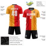 Custom Gold White Black Soccer Jersey Sublimation Uniform Style 9525 Custom Gold White-Black Sublimation Soccer Uniform Jersey - Image 3