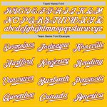 Custom Gold White-Crimson Fade Fashion Baseball Jersey - Authentic Baseball Fan Gear Custom Gold White-Crimson Authentic - Image 4