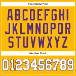 Custom Gold Purple White Authentic Basketball Jersey - Throwback Style Custom Gold White-Purple Authentic Throwback Basketball - Image 4