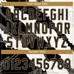 Custom Graffiti Pattern Black and Old Gold 3D Two-Button Unisex Softball Jersey 6269 Custom Graffiti Pattern Black-Old Gold - Image 5