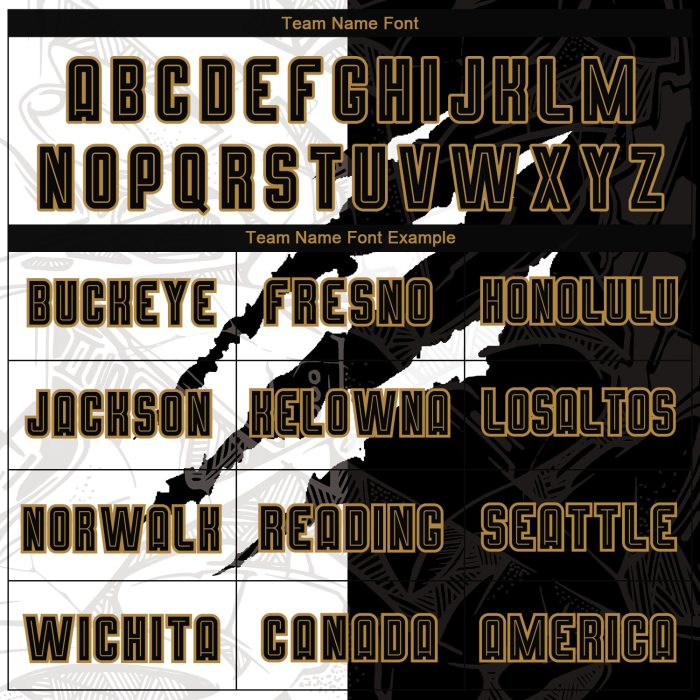 Custom Graffiti Soccer Jersey Black Old Gold Sublimation Uniform for Teams Custom Graffiti Pattern Black-Old Gold Sublimation - Image 4