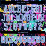 Light Blue White Custom Graffiti Basketball Jersey Sublimation Round Neck Suit Custom Graffiti Pattern Light Blue-White Round - Image 4