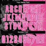 Custom Pink Black White Graffiti Pattern Soccer Jersey Sublimation Uniform Custom Graffiti Pattern Pink Black-White Sublimation - Image 5