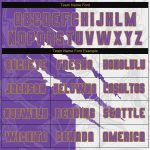 Purple White Old Gold Custom Graffiti Pattern Sublimation Soccer Jersey Uniform Custom Graffiti Pattern Purple White-Old - Image 4