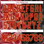 Custom Red-Gold Graffiti Pattern 3D Long Sleeve Performance T-Shirt Custom Graffiti Pattern Red-Gold Scratch 3D Long Sleeve - Image 4