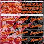 Custom Red-Gold Graffiti Pattern 3D Long Sleeve Performance T-Shirt Custom Graffiti Pattern Red-Gold Scratch 3D Long Sleeve - Image 3