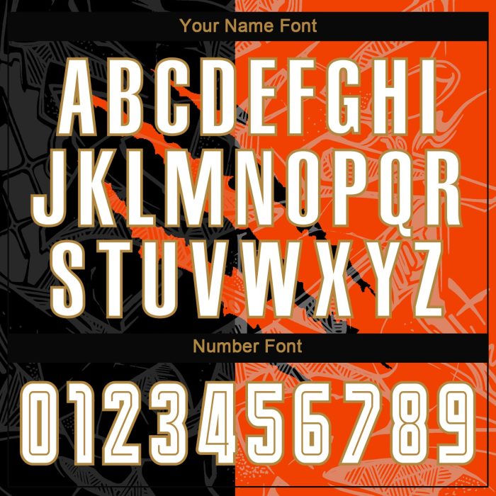 Custom Graffiti Pattern Soccer Jersey White Black Orange Old Gold Sublimation Uniform Custom Graffiti Pattern White Black - Image 5