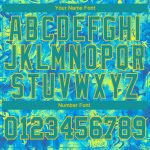 Custom Graffiti Pattern Long Sleeve Performance T-Shirt in White and Light Blue Custom Graffiti Pattern White-Light Blue - Image 4