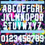 White-Light Blue Custom Graffiti Pattern 3D Long Sleeve Performance T-Shirt Custom Graffiti Pattern White-Light Blue Splashes - Image 4