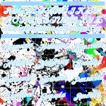 Custom Graffiti Pattern Long Sleeve Performance T-Shirt - White Blue Splashes, Style 8623 Custom Graffiti Pattern White-Light - Image 3