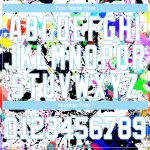 Custom Graffiti Pattern Long Sleeve Performance T-Shirt - White Blue Splashes, Style 8623 Custom Graffiti Pattern White-Light - Image 4