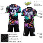 Custom Graffiti Pattern Soccer Jersey in White-Light Blue, Style 5103, Sublimation Uniform Custom Graffiti Pattern White-Light - Image 3