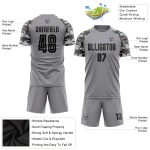 Custom Sublimation Soccer Uniform Jersey Gray Black Camo Design Custom Gray Black-Camo Sublimation Soccer Uniform Jersey - Image 3