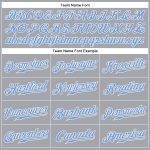 Custom Authentic Baseball Jersey Gray Light Blue White Sleeveless Custom Gray Light Blue-White Authentic Sleeveless Baseball - Image 3