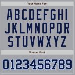 Custom Authentic Baseball Jersey in Gray Navy White Light Blue Custom Gray Navy White-Light Blue Authentic Baseball Jersey - Image 5