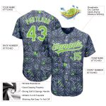 Custom 3D Pattern Baseball Jersey - Gray Neon Green-Black Design Custom Gray Neon Green-Black 3D Pattern Design Authentic - Image 3