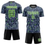 Custom Gray Neon Green Black Sublimation Soccer Jersey Uniform for Team Sports Custom Gray Neon Green-Black Sublimation Soccer - Image 2