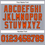 Custom Performance Long Sleeve T-Shirt - Gray, Orange & Black Design Custom Gray Orange-Black Long Sleeve Performance T-Shirt - Image 5