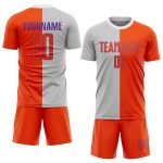Custom Sublimation Soccer Jersey | Gray Orange Purple Split Fashion Uniform Custom Gray Orange-Purple Sublimation Split Fashion - Image 2