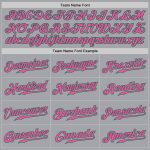 Custom Baseball Jersey Gray Pink Kelly Green Authentic Style 6861 Custom Gray Pink-Kelly Green Authentic Baseball Jersey - Image 4