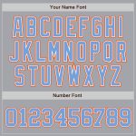 Authentic Custom Baseball Jersey in Gray, Powder Blue, White, and Orange Custom Gray Powder Blue White-Orange Authentic Baseball - Image 5