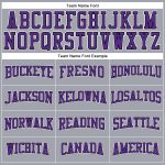 Custom Performance T-Shirt for Men and Women - Gray Purple-Black Long Sleeve Custom Gray Purple-Black Long Sleeve Performance - Image 4