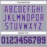 Custom Performance T-Shirt for Men and Women - Gray Purple-Black Long Sleeve Custom Gray Purple-Black Long Sleeve Performance - Image 5