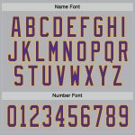 Custom Purple Gold Hockey Jersey - Personalized Gray Sports Apparel Custom Gray Purple-Gold Hockey Jersey - Image 4