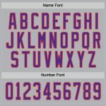 Custom Hockey Jersey - Gray Purple-Orange Design, Personalized Sports Apparel Custom Gray Purple-Orange Hockey Jersey - Image 4