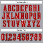 Custom Gray Red Black Authentic Baseball Jersey Sleeveless for Men Custom Gray Red-Black Authentic Sleeveless Baseball Jersey - Image 4