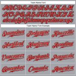 Custom Gray Red Black Authentic Baseball Jersey Sleeveless for Men Custom Gray Red-Black Authentic Sleeveless Baseball Jersey - Image 3