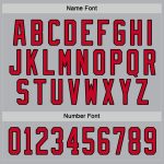 Custom Red Black Gray Hockey Jersey - Personalized Sports Apparel Custom Gray Red-Black Hockey Jersey - Image 4