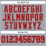 Custom Performance T-Shirt for Men - Gray with Red and Black Long Sleeves Custom Gray Red-Black Long Sleeve Performance T-Shirt - Image 5