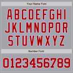 Custom Gray Red White-Light Blue Baseball Jersey - Authentic Sports Apparel Custom Gray Red White-Light Blue Authentic Baseball - Image 5