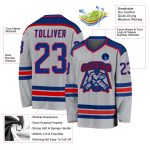 Custom Gray Red Hockey Jersey - Personalized Team Apparel, Sports Gear Custom Gray Royal-Red Hockey Jersey - Image 3
