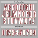 Custom Authentic Baseball Jersey in Gray White Red Gold Custom Gray White Red-Gold Authentic Baseball Jersey - Image 5