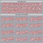 Custom Authentic Baseball Jersey in Gray White Red Gold Custom Gray White Red-Gold Authentic Baseball Jersey - Image 4